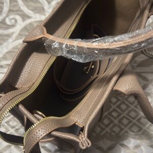 Marc Jacobs Tan Tote Bag with Metallic Accents